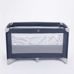 Lit bébé portable pliable avec panneau en maille <span class=keywords><strong>Parc</strong></span> de jeu pour bébé facile à transporter avec <span class=keywords><strong>crochet</strong></span> deuxième couche et table à langer - Product Image 4