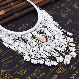 <span class=keywords><strong>Collana</strong></span> Choker Sportiva in Rame con Decorazioni Etniche Miao Dong per Donne, Gioiello da Palcoscenico per Festival e Spettacoli - Product Image 3