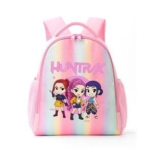 Sac à dos scolaire léger et décontracté pour filles, motif arc-en-ciel de dessin animé, double bretelle, réduction de la charge, idéal pour les voyages - Product Image 4