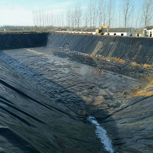 Géomembrane HDPE résistante au vieillissement, film plastique imperméable noir et bleu pour revêtement de bassin à poissons, barrage, décharge, piscine, toiture de bâtiment - Product Image 2
