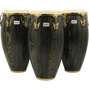 Tambor de Mano de Madera Maciza de 11 Pulgadas, Excelente Percusión Occidental, Congas Latinas, Set de Tambores para Música Jazz y Mundial - Product Image 1