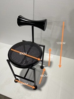 Chaise d'extérieur moderne et simple, modèle américain, nouvelle chaise haute chinoise pour la maison, en fer forgé, chaise d'extérieur