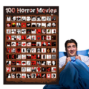 Pósteres de películas de terror, arte de pared, pinturas decorativas y carteles de películas raspables, títulos 100 para parejas, <span class=keywords><strong>agente</strong></span> proveedor 1688 - Product Image 3