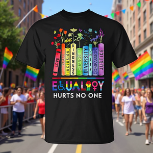 Camiseta LGBTQ del Mes del Orgullo Arcoíris: La Igualdad No Daña a Nadie - Product Image 3
