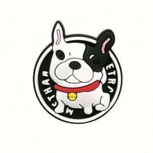 Badge d'épingle de revers scolaire 3D magnétique personnalisé en PVC, avec logo en caoutchouc gaufré, décoration à sequins, étiquette en silicone, finition sans nickel - Product Image 6