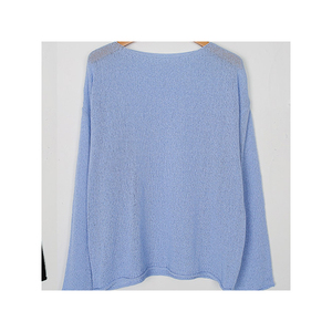 Vêtements en tricot de haute qualité pour les vacances produits professionnels imprimer tricoté vêtements quotidiens oeil bateau cou coupe ample tricot - Product Image 3