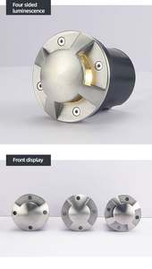 Lumière LED encastrée pour marches d'escalier IP65, éclairage paysager extérieur encastré, couleur RGB dimmable, 12V-24V, aluminium moulé sous pression - Product Image 2