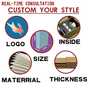 Boîtes d'expédition pliables en carton ondulé <span class=keywords><strong>de</strong></span> haute qualité pour vêtements et cadeaux, avec impression <span class=keywords><strong>de</strong></span> logo personnalisée - Product Image 5