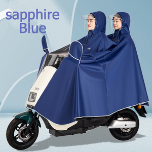 レインコート電動バイクダブルユニセックスロングフルボディ防雨サイクリング特殊電動スクーターレインコートオートバイ - Product Image 3
