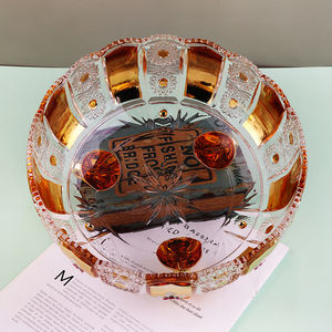 यूरोपीय प्रकाश लक्जरी सोना मढ़वाया सूरज फूल लहर फीता बड़ा फल बाल्टी टेबल decal फल की थाली राहत नक्काशीदार तिपाई एकमात्र - Product Image 5