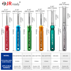 Kit de Herramientas para Conectores Deutsch JRready ST5257-PRO para 4 # 8 # 16 # 12 # 20 #   Herramienta para Extraer Pines de Contactos Sólidos/Estampados de 6-22 AWG para Deutsch - Product Image 4