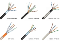 Câble Ethernet Cat5e FTP 305m 23AWG 4-2 paires UTP intérieur/extérieur, gaine PVC, cuivre nu CCA, sortie d'usine