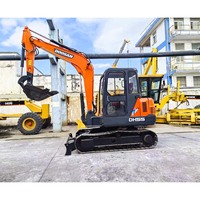 Excavatrice sur chenilles hydraulique d'occasion Doosan DX55-9C de 5 tonnes, provenant de Corée, avec pompe Changjiang, boîte de vitesses et moteur