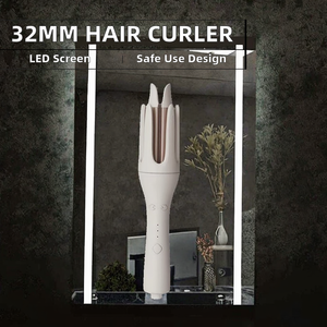 Rizador <span class=keywords><strong>de</strong></span> <span class=keywords><strong>pelo</strong></span> <span class=keywords><strong>de</strong></span> cerámica con ondas <span class=keywords><strong>de</strong></span> agua <span class=keywords><strong>de</strong></span> 32mm automático, rollo <span class=keywords><strong>de</strong></span> huevo portátil, USB LED, Dropshipping transfronterizo para el hogar - Product Image 3