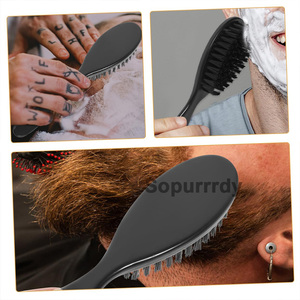 Brosse à barbe personnalisée avec logo, brosse à cheveux pour hommes, accessoires de coupe de cheveux, outils de nettoyage du visage, peigne à barbe, outil pour cheveux, peigne en plastique - Product Image 6
