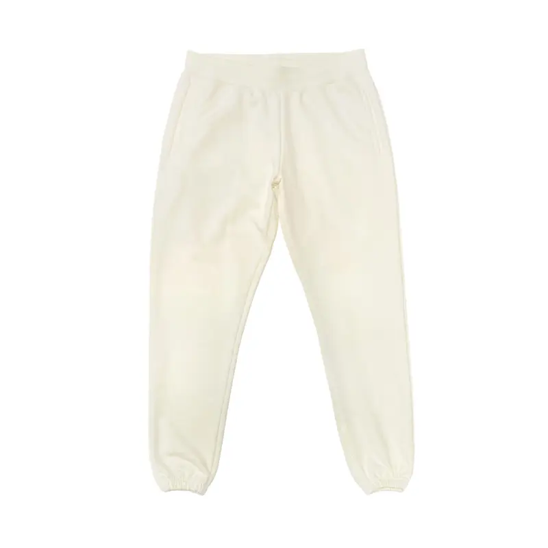 Pantaloni sportivi firmati con logo personalizzato personalizza pantaloni sportivi spessi in spugna francese pantaloni sportivi in cotone bianco con logo stampato da uomo