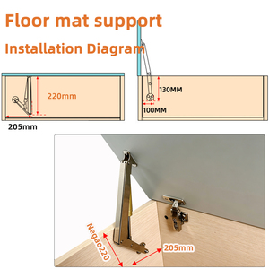 Charnière de meuble en acier inoxydable à fermeture amortie, tige de support de couvercle à fermeture douce, trou de 25 mm, design minimaliste, amortisseur hydraulique durable - Product Image 4