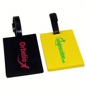 Etiqueta de Equipaje de Silicona Rectangular Impermeable Personalizada, Etiqueta de PVC para Maletas - Product Image 1
