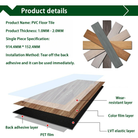 Suelo Vinílico Autoadhesivo de PVC LVT de 2 mm de Grosor, Antideslizante, Resistente al Agua, Ecológico, para Uso en Interiores, con Diseño de Modelo 3D