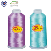 Haute qualité 100% rayonne teint 150G Polyester 250D 150D 120D rouge doré Viscose fil à broder pour la couture et le Crochet