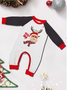Geïndividualiseerde schattige rendierfamilie thermische dames winter kerstpyjamaset - Product Image 5