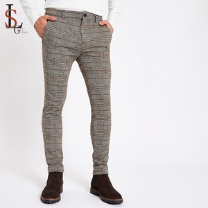 Pantalones Deportivos a Cuadros Casuales para Hombre, Diseño Moderno, OEM, Personalizados, Elásticos, Super Ajustados - Product Image 1