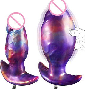 Grande Fantasia Monstro Alienígena Anal Dildo Brinquedos Inflável <span class=keywords><strong>Butt</strong></span> <span class=keywords><strong>Plug</strong></span> T-Shape Base Enorme Silicone Próstata Brinquedo para Expandir Diversão Anal - Product Image 2