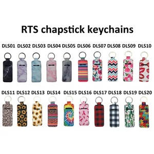 WELLFLYER <span class=keywords><strong>KECH</strong></span>-232 prix de gros brillant à lèvres porte-clés porte-clés en néoprène porte-baguette Fasion rouge à lèvres porte-baume à lèvres en vente - Product Image 6