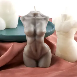 कस्टम मुद्रण बॉक्स लेबल लोगो पैकेज मानव नग्न सुडौल वक्र औरत महिलाओं नग्न पुरुष महिला आंकड़ा सुगंधित शरीर के आकार का मोमबत्तियाँ