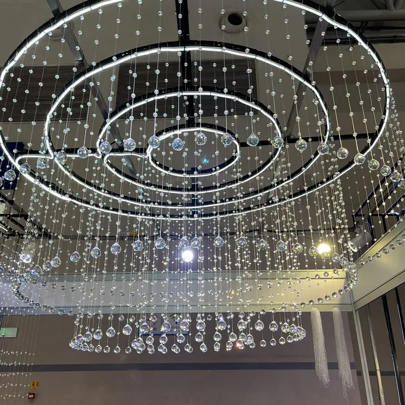 Vente en gros 1m 2m 3m décoration de plafond de mariage DIY perles de cristal chaîne suspendue rideau de perles de cristal