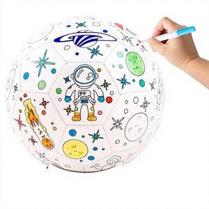 Crea tu Balón de Fútbol Personalizado de PVC de 10 Pulgadas con Marcadores, Kit de Bricolaje para Niñas y Niños - Product Image 3