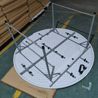 Table ronde pliante en plastique de 150 cm (60 pouces) pour 10 personnes, idéale pour les mariages, banquets et événements - Vente en gros