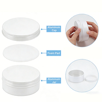 Boîtes rondes en aluminium blanc vides pour cosmétiques, contenants pour crèmes, lotions, masques, cosmétiques, nail art