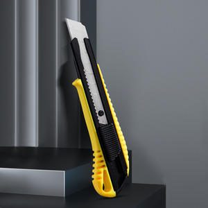 มีดคัตเตอร์อเนกประสงค์ Jf ขนาด 160 มม. ด้ามจับสีเหลือง ใบมีด 100 มม. สำหรับงานอุตสาหกรรม ตัดวอลเปเปอร์และบรรจุภัณฑ์ - Product Image 4