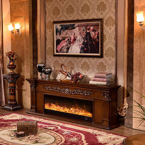 Cheminée électrique avec souffleur d'air, puissance 1500W, pour usage domestique ou hôtelier, effet feu de bois - Product Image 3