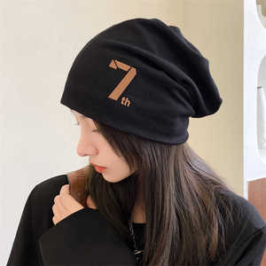 7th Stack <b>Hat</b> Women Winter Knit Beanie Woolen <b>Hat</b> Spring Autumn Fashion Korean Style Lazy Cap Black Beige <b>Khaki</b> Green Rose Red - Product Image 2
