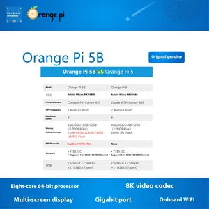 Scheda di Sviluppo Orange Pi 5B Ruixin <span class=keywords><strong>Micro</strong></span> 3588S Memoria 4G/8G/16GB Processore a 64 bit con Funzione di Comunicazione Wireless Aggiunta - Product Image 4