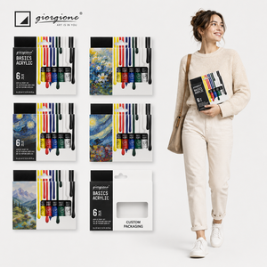 Pintura acrílica Giorgione en tubo de 22 ml, servicio de embalaje personalizado de fábrica para pedidos al por mayor, kit de pintura acrílica artística. - Product Image 6