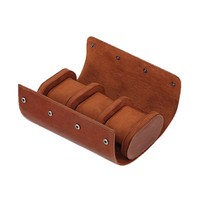 Boîte de rangement pour montre mécanique vintage de luxe en cuir PU de haute qualité, 6 pouces, fermeture à bouton, avec doublure en coton, option de logo personnalisé