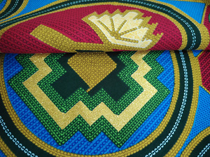 Nouveau <span class=keywords><strong>Pagne</strong></span> <span class=keywords><strong>Africain</strong></span> en Coton 100% Véritable Wax Ankara Personnalisé, Imprimés Sable Doré Ajouté - Product Image 6