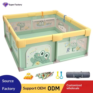 Parque infantil para bebés para uso en interiores, valla de seguridad para el suelo para espacios pequeños, valla de tela para caminar para niños pequeños para uso doméstico - Product Image 3