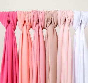 Écharpes de haute qualité, châles doux, grande taille, foulards musulmans, hijabs unis en mousseline, écharpes de mode - Product Image 2