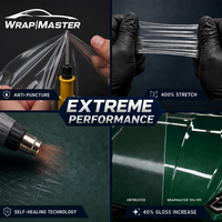 WrapMaster 1.52*15m Lubrizol Mate Gris Battleship TPU Película Protectora de Pintura PPF Antiamarilleo Vinilo para Coche de Color Precio de Fábrica