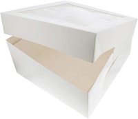 Boîte à croissants en carton blanc de 8 pouces, emballage pour gâteaux en papier