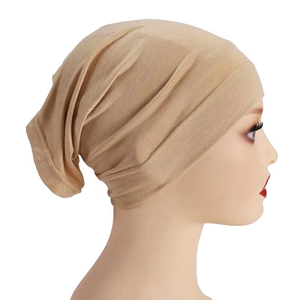 Sous Hijab Chapeau Casquette Stretch Couleur Unie Écharpe Musulmane <span class=keywords><strong>Bonnet</strong></span> Jersey Cap Head Wrap Tube Chapeau Ouvre sur 2 Extrémités Couvre-<span class=keywords><strong>cou</strong></span> Personnalisé - Product Image 3