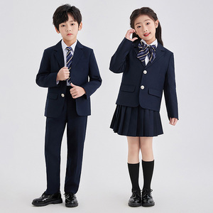 Costume de style universitaire unisexe pour enfants du primaire, personnalisable, en polyester, <span class=keywords><strong>uniforme</strong></span> scolaire de style <span class=keywords><strong>anglais</strong></span> - Product Image 2