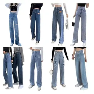 2024 New Summer and Autumn Jeans on Factory Women's Fashion Casual Slim Fit Trendy Elastic denim flared pants