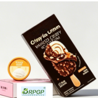 Boîte en carton blanc personnalisable avec logo, pliable, pour bâtonnets de crème glacée croustillante, bâtonnets de crème glacée, boîte en papier de qualité alimentaire pour aliments congelés