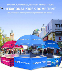 Tente pliante personnalisée pour événements commerciaux en plein air Promotion de supermarché Tente pare-soleil et coupe-vent pour grands événements à 6 coins ouverts - Product Image 5