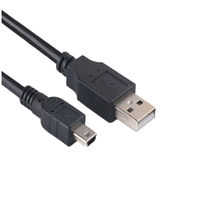 Câble de charge rapide Hanpu Mini 5 broches Micro-USB 3A 2.0 avec conducteur en cuivre pur et gaine en PVC pour tablettes et joueurs de jeux vidéo 1m